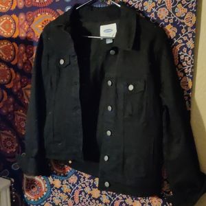 Black denim jacket